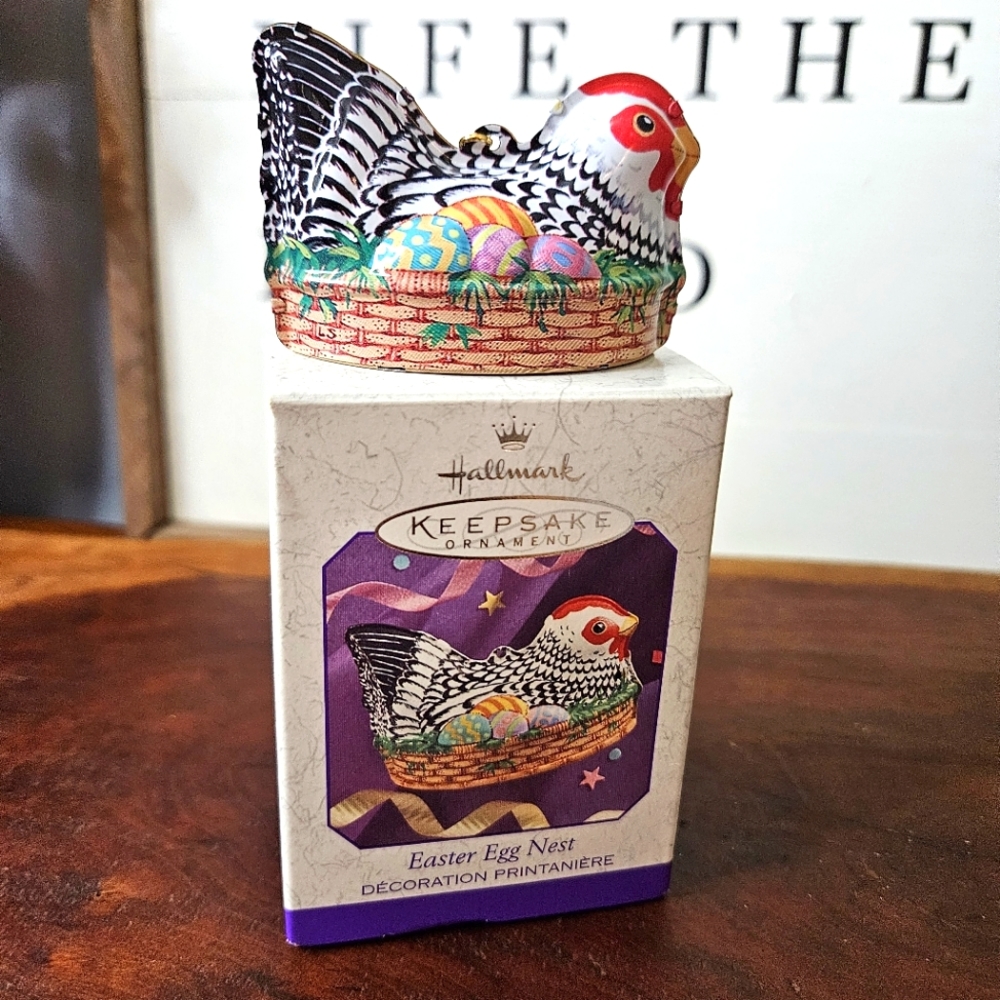 Hallmark Keepsake Chicken Christmas Ornament "Easter Egg Nest" New